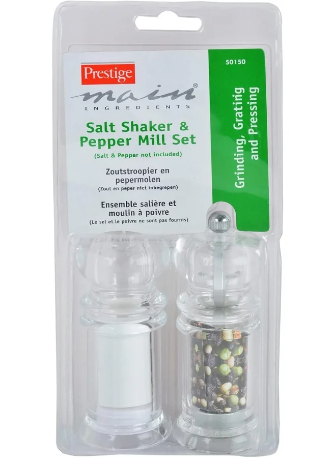 Prestige Prestige Acrylic Salt And Pepper 4 Inch, Clear, Pr50150