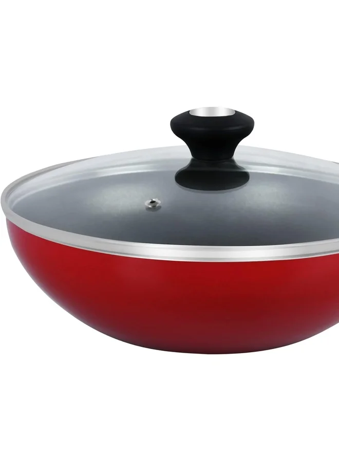 Prestige Classique Wok Glass Lid Red 26cm