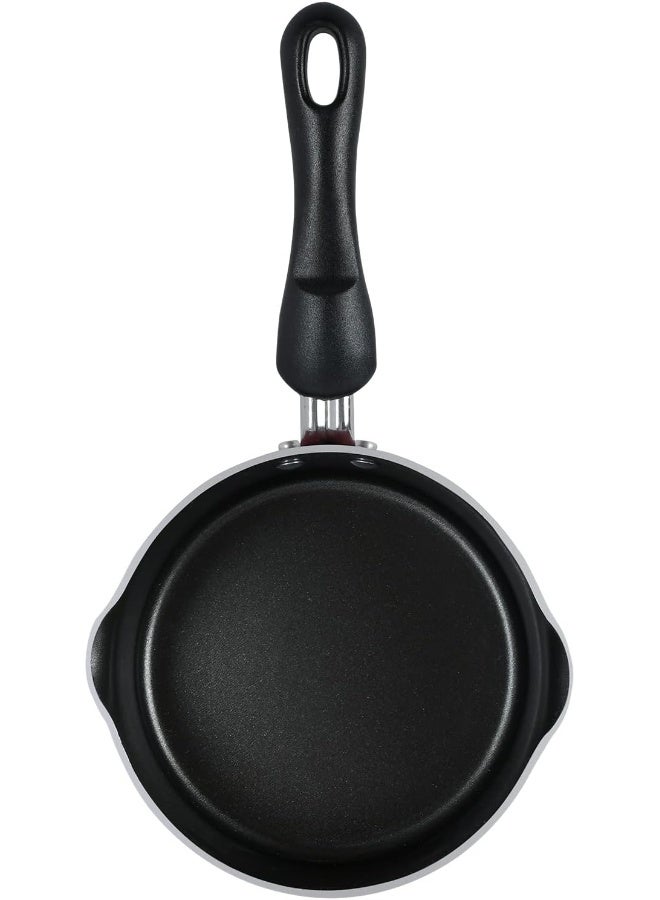 Prestige Classique Aluminium 14 CM Milk Pan, Non Stick Surface, Comfortable Grip Handle- Red Red 14cm  - Image 3