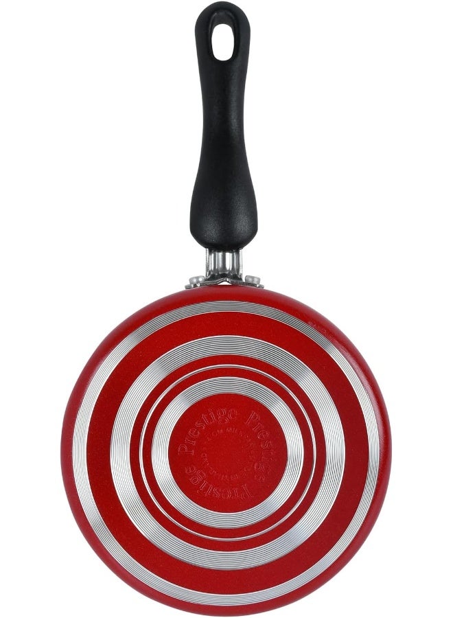 Prestige Classique Aluminium 14 CM Milk Pan, Non Stick Surface, Comfortable Grip Handle- Red Red 14cm  - Image 4