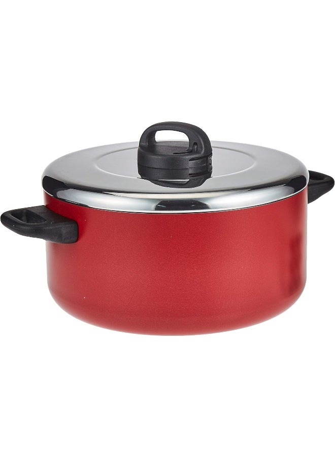 Prestige Pr 15916 Stockpot With Stainless Steel Lid - Red Red 28cm  - Image 4