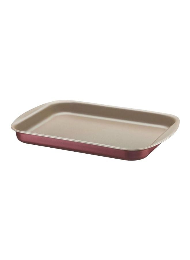 TRAMONTINA Brasil 22cm 1.4L Red Aluminum Flat Roasting Pan with Interior and Exterior Starflon Max PFOA Free Nonstick Coating Red 22cmcm 