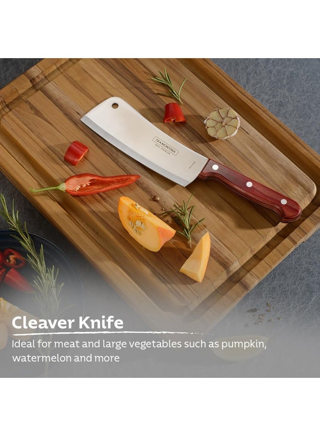 TRAMONTINA Cleaver Red/Silver 6inch  - Image 4