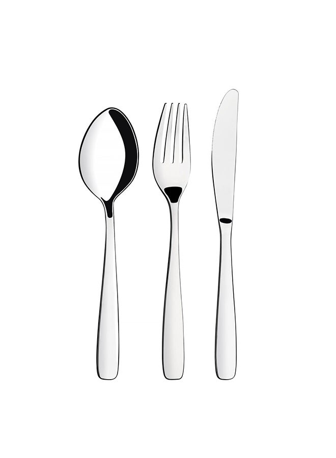 TRAMONTINA Amazona 24 Pieces Stainless Steel Flatware Set with Table Knife and High Gloss Finish Silver  - Image 2