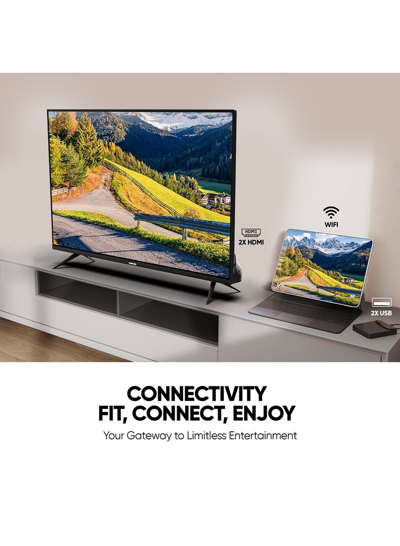 NIKAI 32 Inch Smart LED TV | HD 1366 x 768 Resolution | Android TV with Wi-Fi & DLNA | Quad-Core Processor | 16W Speaker Power | 2x HDMI, 2x USB | Netflix, YouTube, Shahid | 60Hz | Model Year 2018 | NTV3200SLED / NTV3200SLED4 Black - Image 5