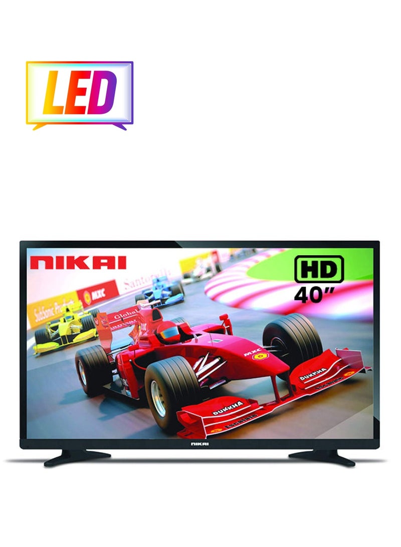 NIKAI 40-Inch HD LED TV, with build- in receiver Model (2018) NTV4030LED9 Black  - Image 1
