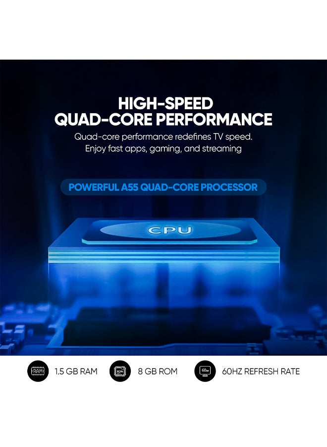 65-Inch 4K UHD Android Smart LED TV | Ultra HD Resolution, Built-In Apps (Netflix, YouTube, Facebook, Twitter, Skype) | 60Hz Refresh Rate, USB & HDMI Connectivity, DLNA Support, Model Year 2018, 2 Year Warranty - UHD65SLED Black image 9