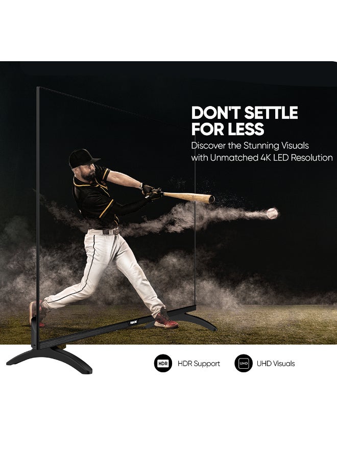 65-Inch 4K UHD Android Smart LED TV | Ultra HD Resolution, Built-In Apps (Netflix, YouTube, Facebook, Twitter, Skype) | 60Hz Refresh Rate, USB & HDMI Connectivity, DLNA Support, Model Year 2018, 2 Year Warranty - UHD65SLED Black image 8