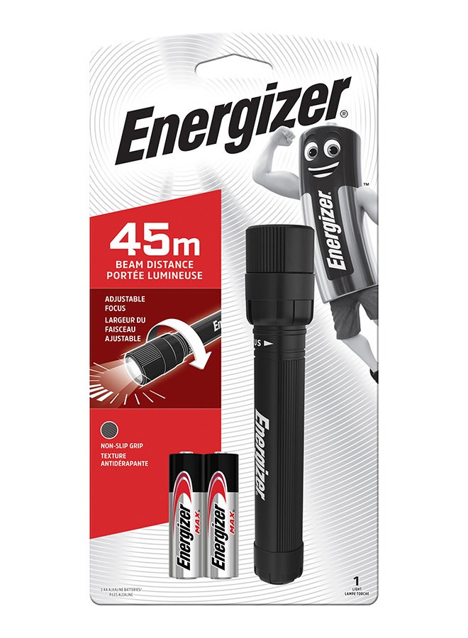 Energizer - Energizer X-Focus LED One-Touch Water Resistant Flashlight Black - Image 1