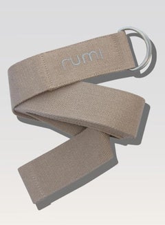 Rumi Earth Yoga Strap With D-Ring, 8 Feet, Fawn - Yoga Belt for Stretching with Adjustable Buckle Yoga Session Home Workout Exercise Gym Fitness