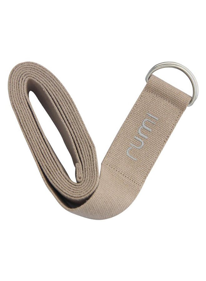 rumi - Rumi Earth Yoga Strap With D-Ring, 8 Feet, Fawn - Yoga Belt for Stretching with Adjustable Buckle Yoga Session Home Workout Exercise Gym Fitness - Image 1
