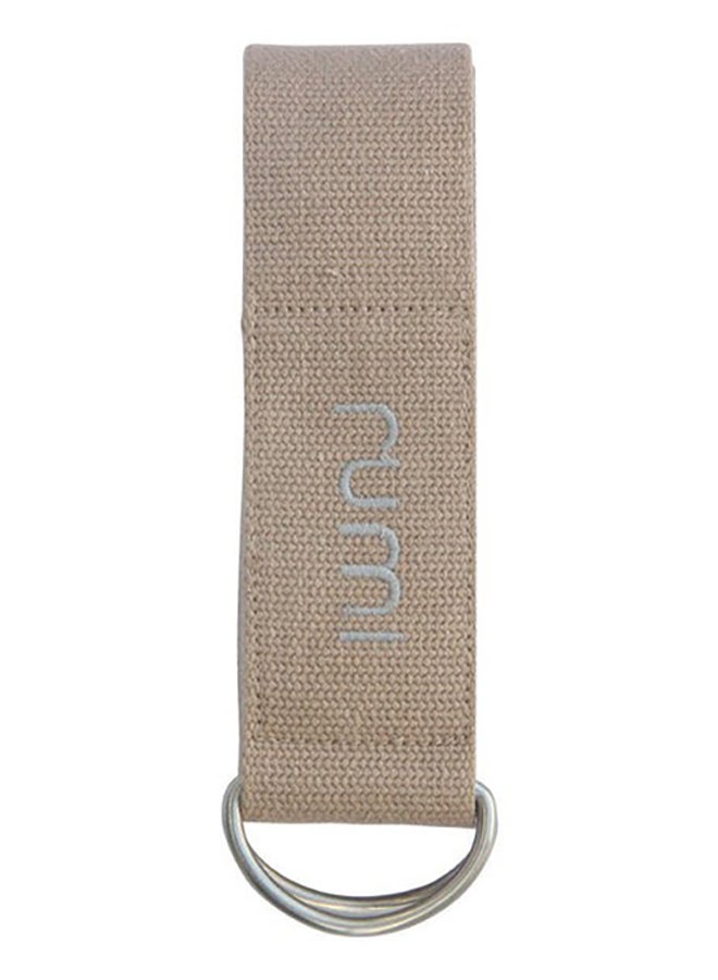 rumi - Rumi Earth Yoga Strap With D-Ring, 8 Feet, Fawn - Yoga Belt for Stretching with Adjustable Buckle Yoga Session Home Workout Exercise Gym Fitness - Image 1