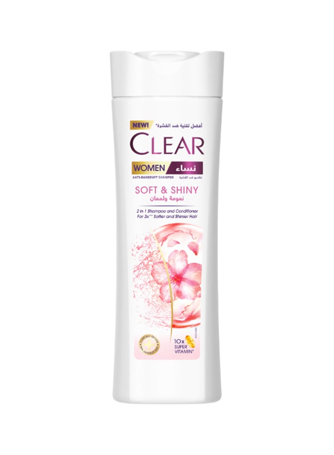 CLEAR 2In1 Shampoo And Conditioner For Women, Anti Dandruff Shampoo, Soft And Shiny 400ml - Image 1