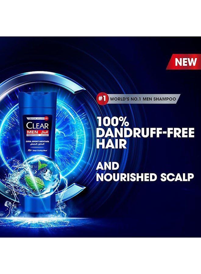 CLEAR Shampoo for men, anti-dandruff shampoo, Cool Sport Menthol, 100% Dandruff-free hair AndNourished Scalp, 600 ml - Image 3