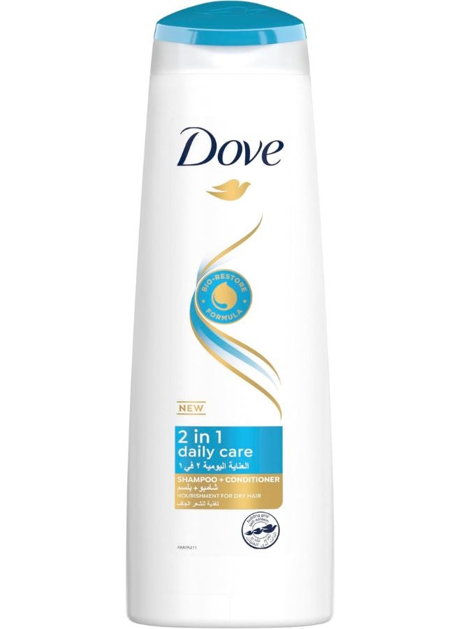 Dove - Daily Care 2 in 1 Shampoo + Conditioner 400ml - Image 1