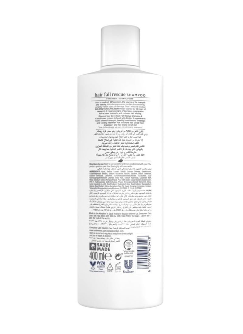 Dove Shampoo Hair Fall 400ml - Image 2