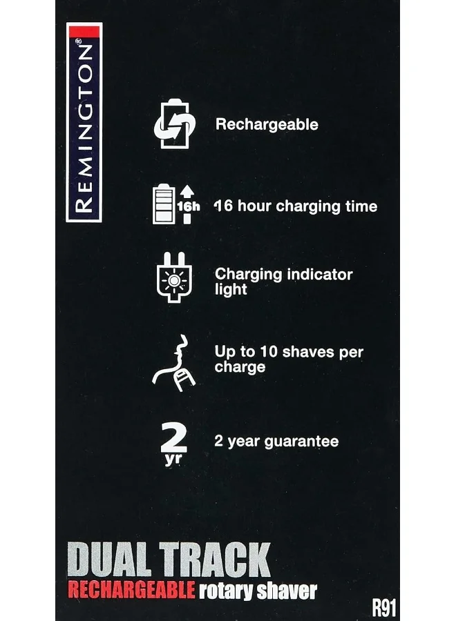 REMINGTON Dual Track Rechargeable Rotary Shaver Multicolour One Size