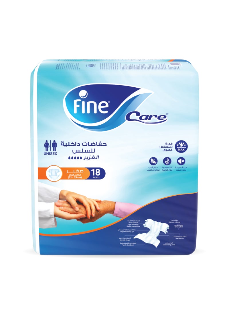 Fine Care - Incontinence Unisex Adult Diaper Brief - Small Waist Size 51-75cm 18 Diapers - Image 1