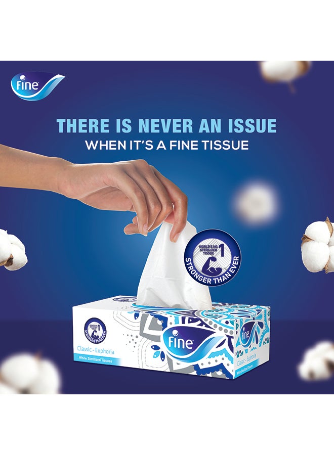 Fine - Facial Tissue Boxes, 5 Box, 2 Ply x 150 Sheets White - Image 1