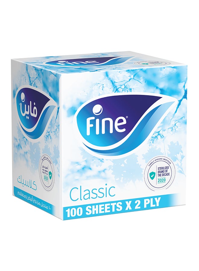 Fine Classic Sterilized Facial 2 Ply Tissues White  - Image 1