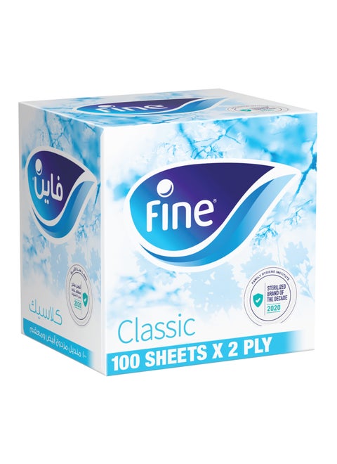 Facial Tissue 100 Sheets 2 Ply Pack of 1 White