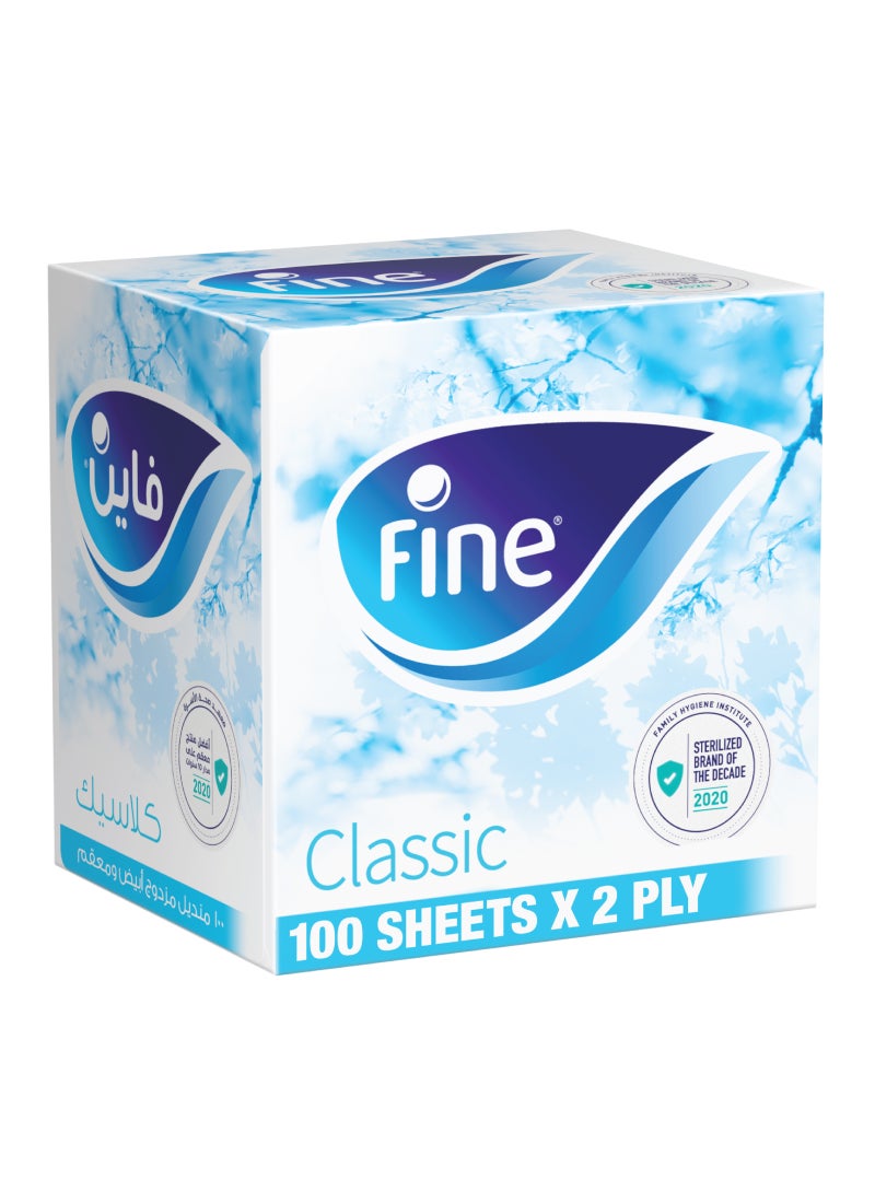 Fine Classic Sterilized Facial 2 Ply Tissues White - Image 1
