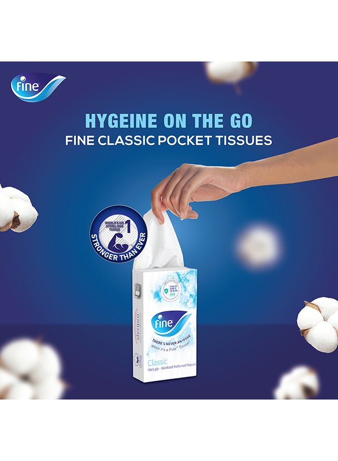 فاين عبوة مناديل وجه كلاسيكية للجيب مكونة من 10 قطع - Image 2