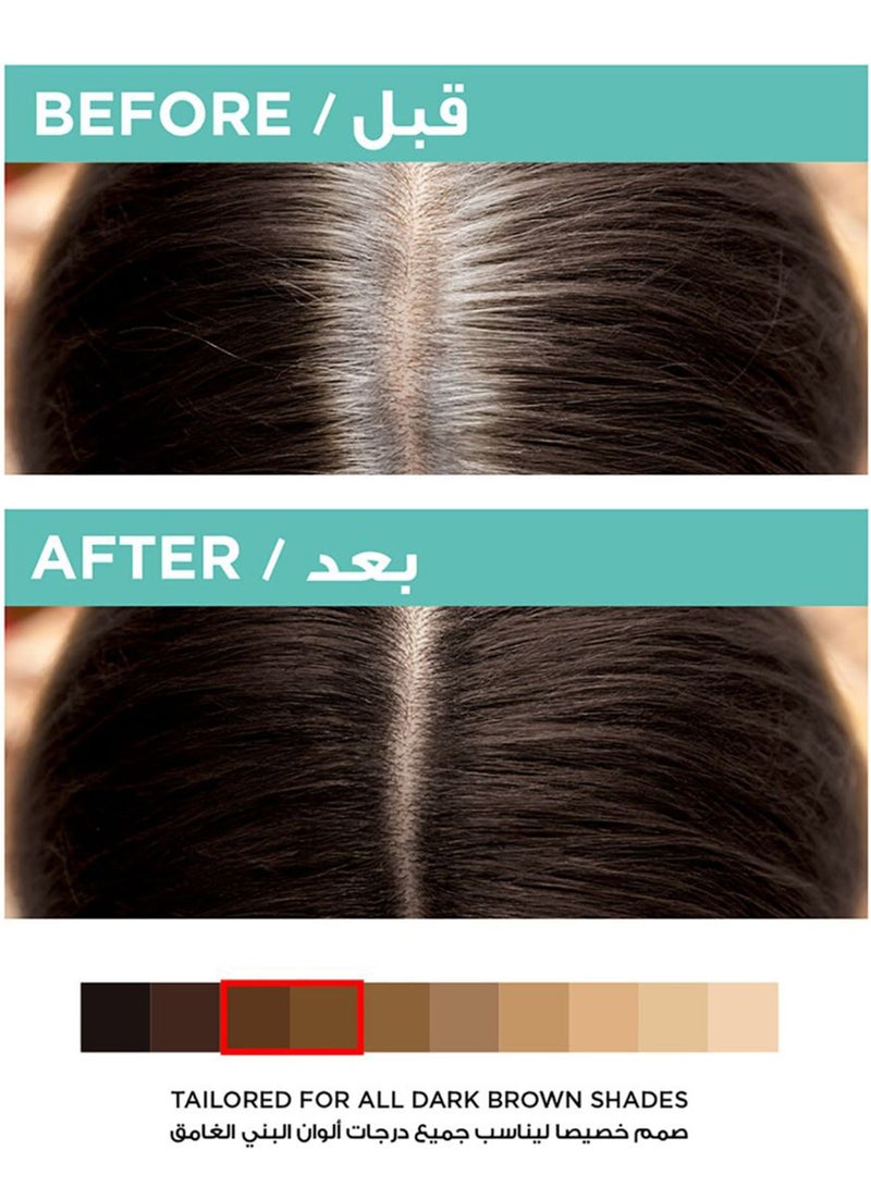L'OREAL PARIS Magic Retouch - Temporary Instant Greys - Roots - and Bald Spots Concealer - DARK BROWN - 75ml Dark Brown 75ml - Image 2
