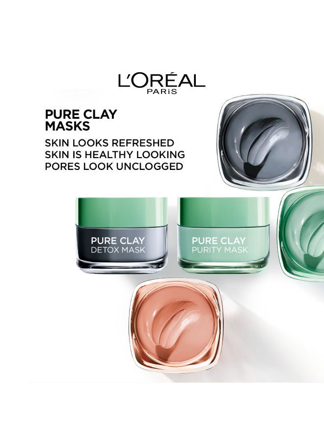 L'OREAL PARIS - Pure Clay Green Face Mask With Eucalyptus Purifies And Mattifies 50ml - Image 1