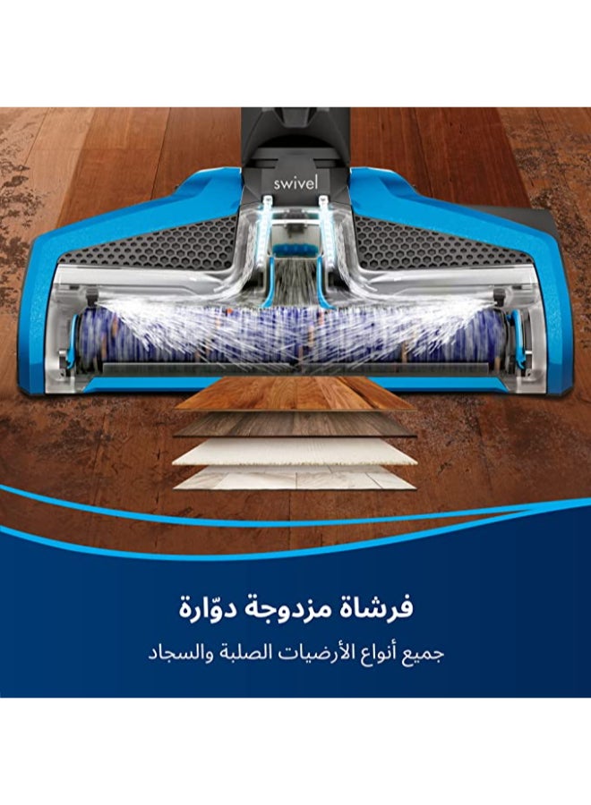 بيسل CrossWave 1713 – مكنسة للتنظيف الرطب والجاف، تعمل على الأرضيات الصلبة والسجاد، نظام تنظيف رطب وجاف 2 في 1 | مع ضمان سنتين من بيسل 0.62 L 560 W 1713 تيتانيوم أزرق