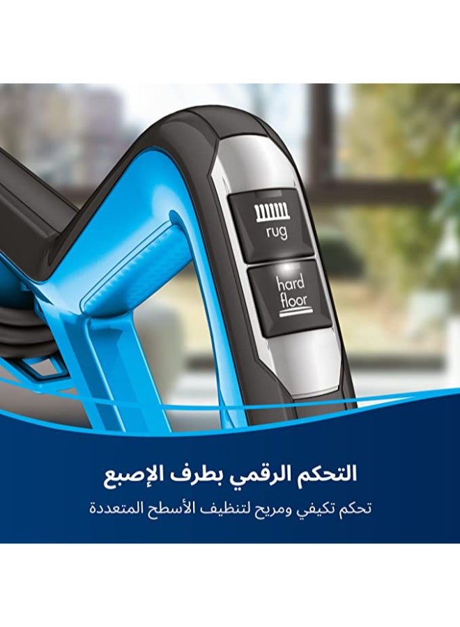 بيسل CrossWave 1713 – مكنسة للتنظيف الرطب والجاف، تعمل على الأرضيات الصلبة والسجاد، نظام تنظيف رطب وجاف 2 في 1 | مع ضمان سنتين من بيسل 0.62 L 560 W 1713 تيتانيوم أزرق