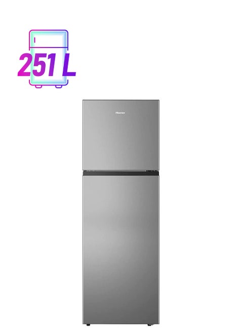 328L Gross/ 250L Net Capacity Top Mount Double Door ReferigeratorNo Frost, LED Interior Light, Deodorizing Filter, Multi Air Flow, 90°Door Design 120 W RT328N4DGN Grey