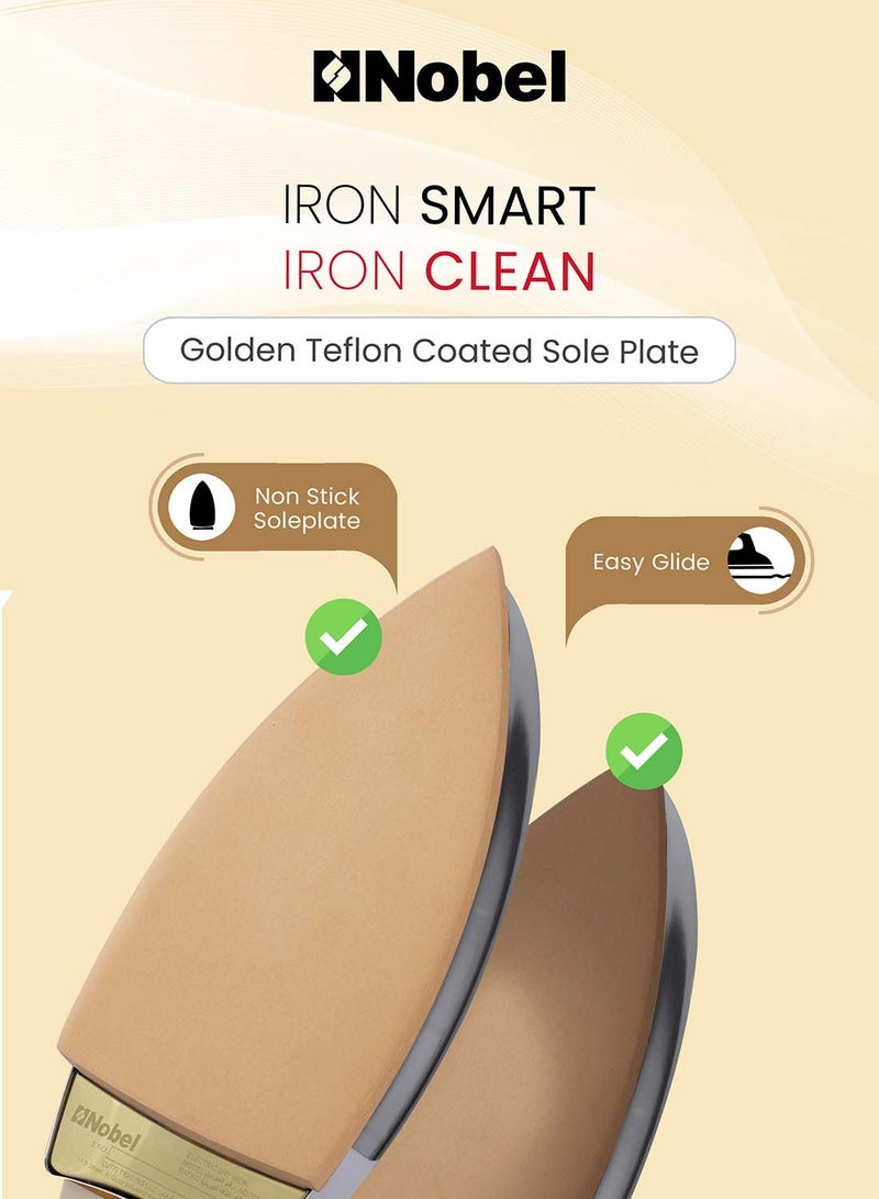 نوبل جهاز كي شديد التحمل للكي الجاف 1000 W NDI707 فضي - Image 3