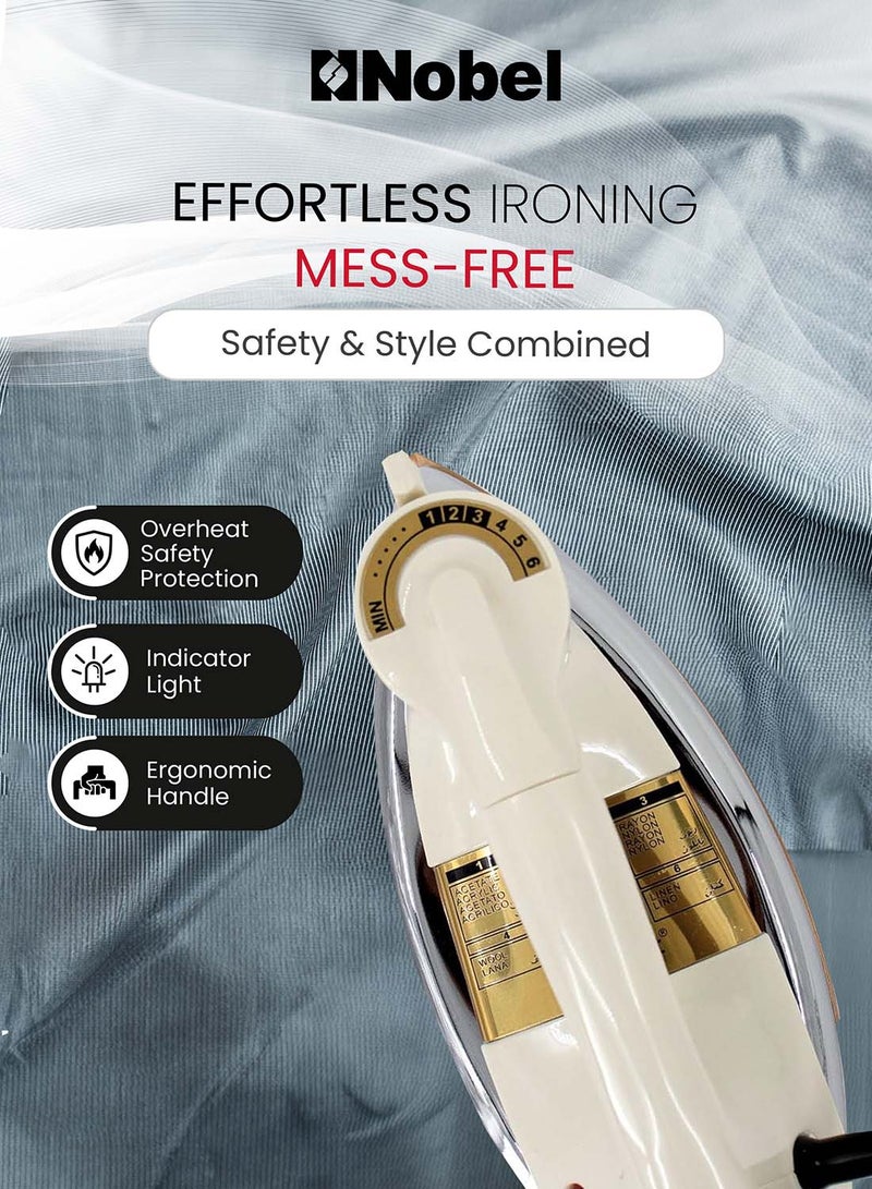 نوبل جهاز كي شديد التحمل للكي الجاف 1000 W NDI707 فضي - Image 4