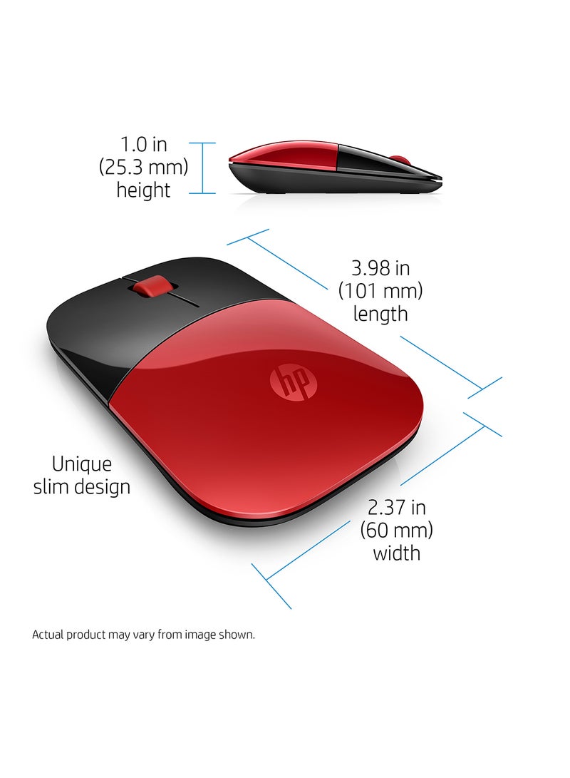 Z3700 Wireless Mouse Red