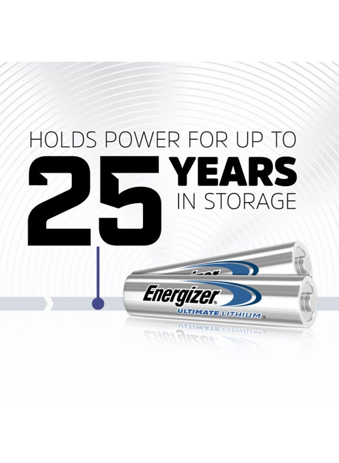 Energizer Ultimate Lithium AAA Batteries Pack of 4 Silver - Image 4