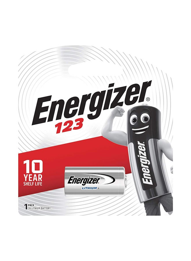 Energizer Energizer 123 Lithium Battery Pack of 1 Silver/Black  - Image 1