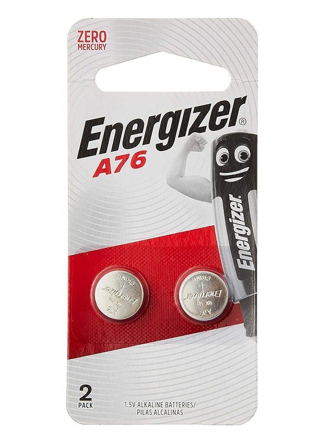 Energizer Energizer A76 Alkaline Batteries Pack of 2 Silver  - Image 1