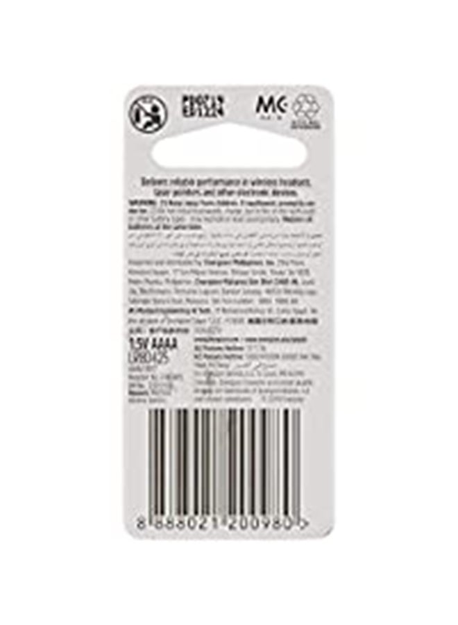 Energizer E96 Max Alkaline AAAA Batteries – Pack of 2 - Image 3