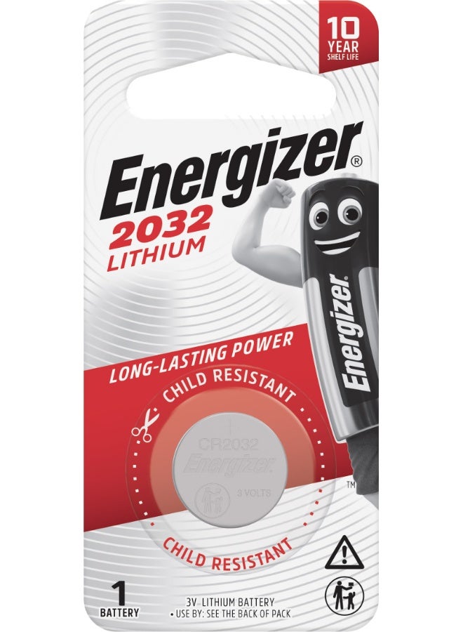 Energizer 2032 Lithium Coin 3V Battery – Pack of 1 Silver - Image 1