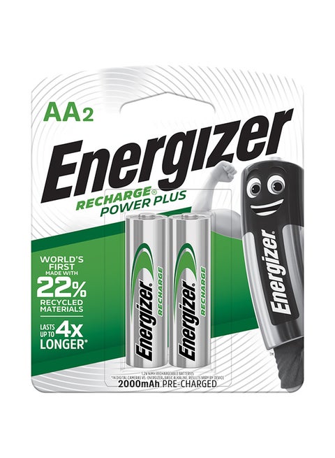 Energizer Rechargeable batteries - AA  Pack Of 2 Silver