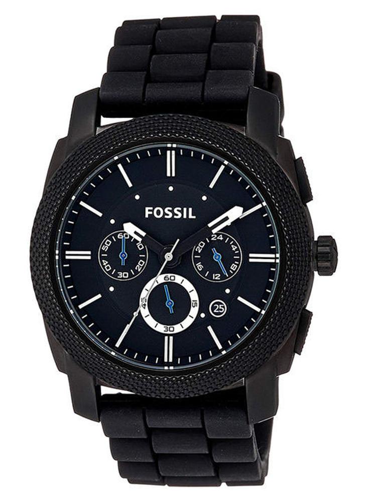 FOSSIL Men's Silicone Analog Watch FS4487 - 45 mm - Black - Image 1