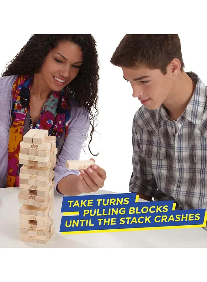 Hasbro - duplicate brand Classic Jenga Game - 54 Pcs Genuine Hardwood Blocks, Jenga Stacking Tower Party Game For Family And Kids Ages 6+, Fun Birthday Gift & Gift For All Occasions, 8.1x8.1x28cm 1 or More Players Players