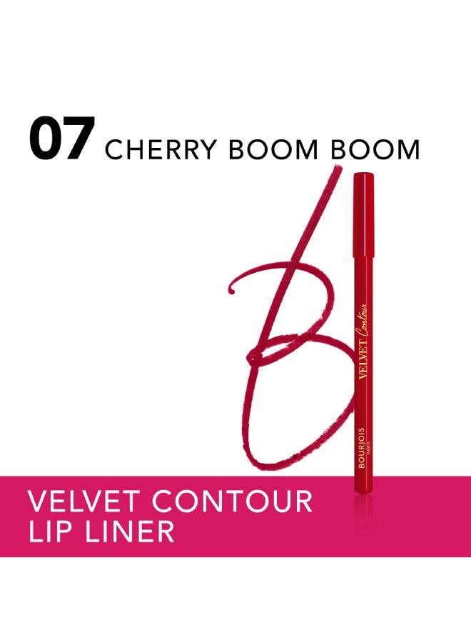 BOURJOIS PARIS Bourjois Velvet Contour Lip Liner - 1.14 Grams 07 - Cherry Boom Boom  - Image 1