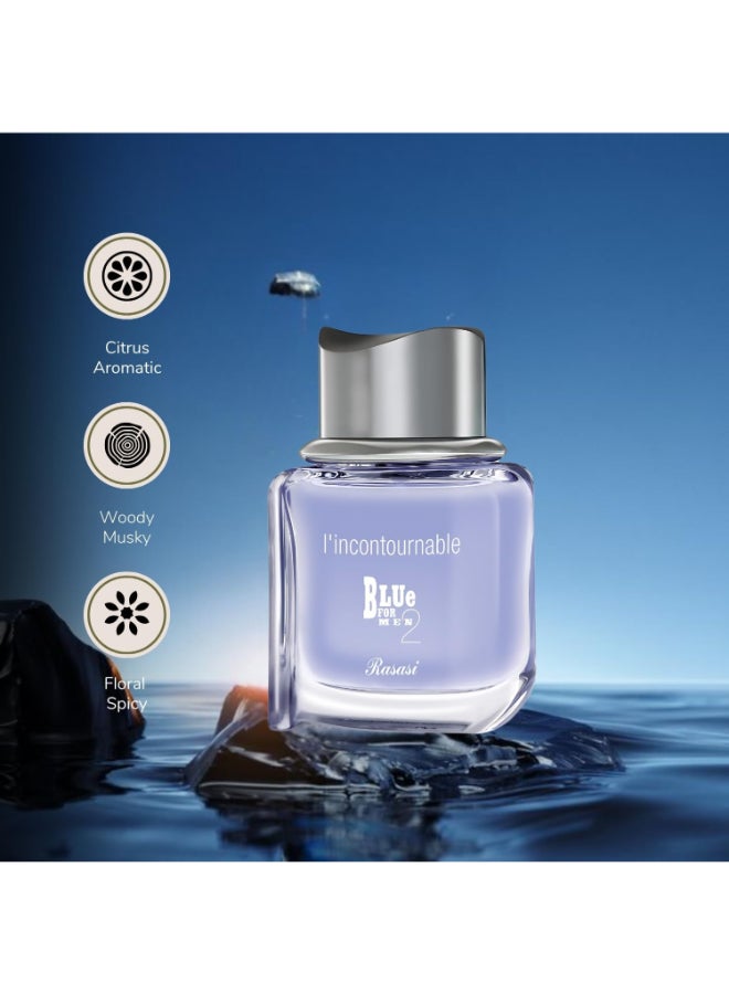 Rasasi - L'Incontournable Blue For Men 2 Eau De Parfum Perfume 75ml - Image 1