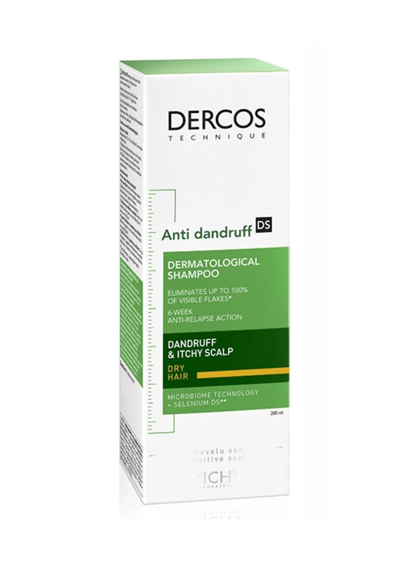 VICHY Dercos Anti Dandruff Shampoo For Dry Hair 200ml - Image 1
