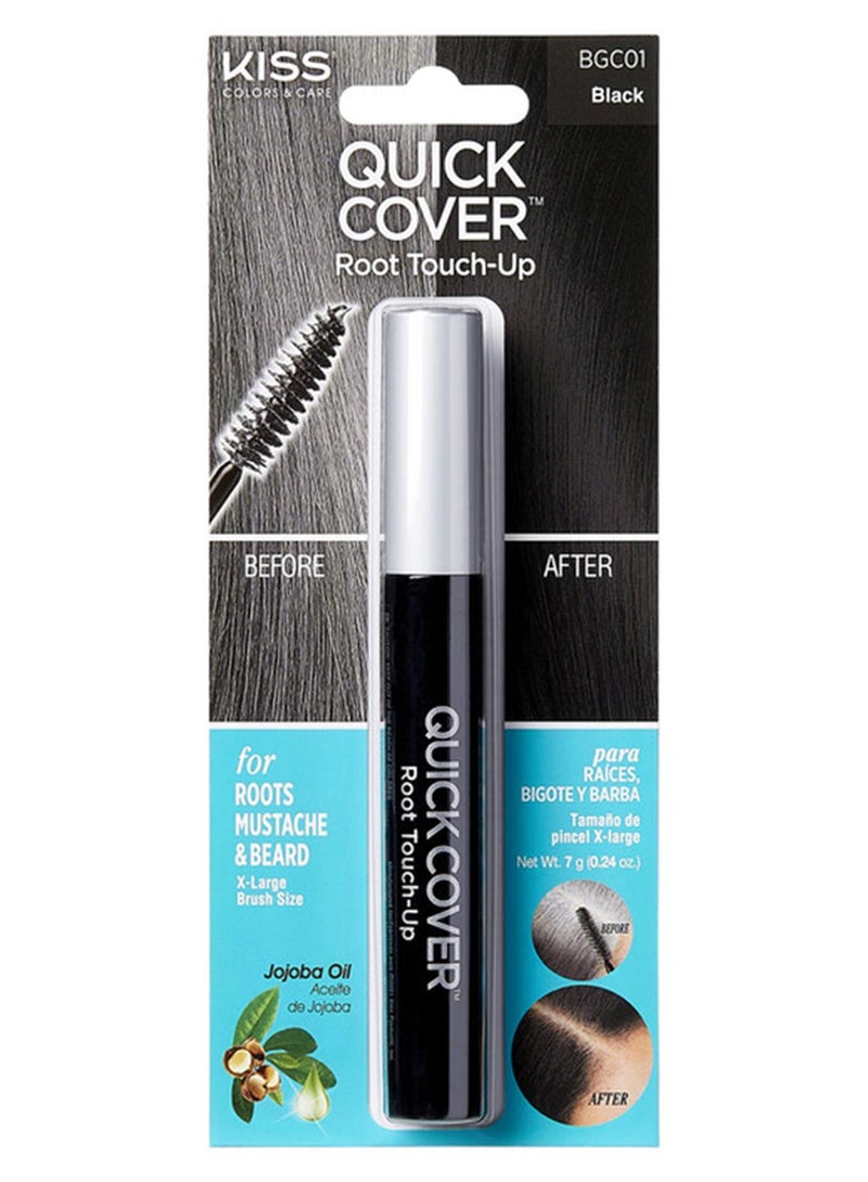 KISS Quick Cover Brush-In Gray Hair Touch Up Black - Image 1