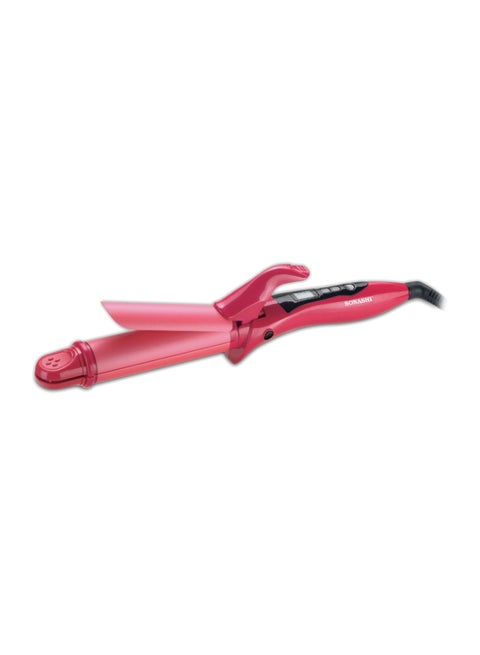 2in1 Hair Curler And Straightener with Ceramic Coated Barrel  LED Display  360 Swivel Cord  On And Off Switch  Hair Styling Tool  Curler Straightener with Power 45W  300grams SHC-3005 Pink 300grams