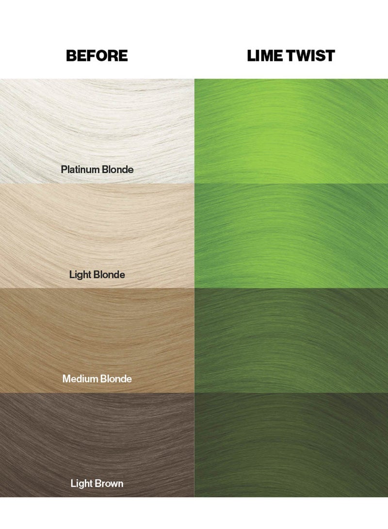 Crazy Color Semi Permanent Hair Color No. 68 Lime Twist 100ml  - Image 3