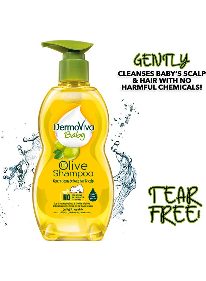 DermoViva Baby Olive Baby Shampoo For Delicate Hair and Scalp - 200  ml  - Image 2